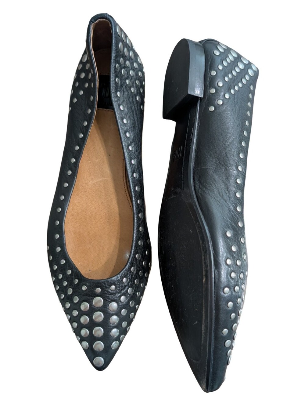 Frye Sienna Multi Stud Leather Ballet Flats Size 7.5
